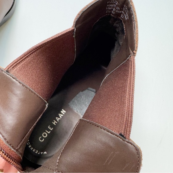 Cole Haan Reid Chestnut Brown Waterproof Leather Boots 10.5 - Picture 10 of 10